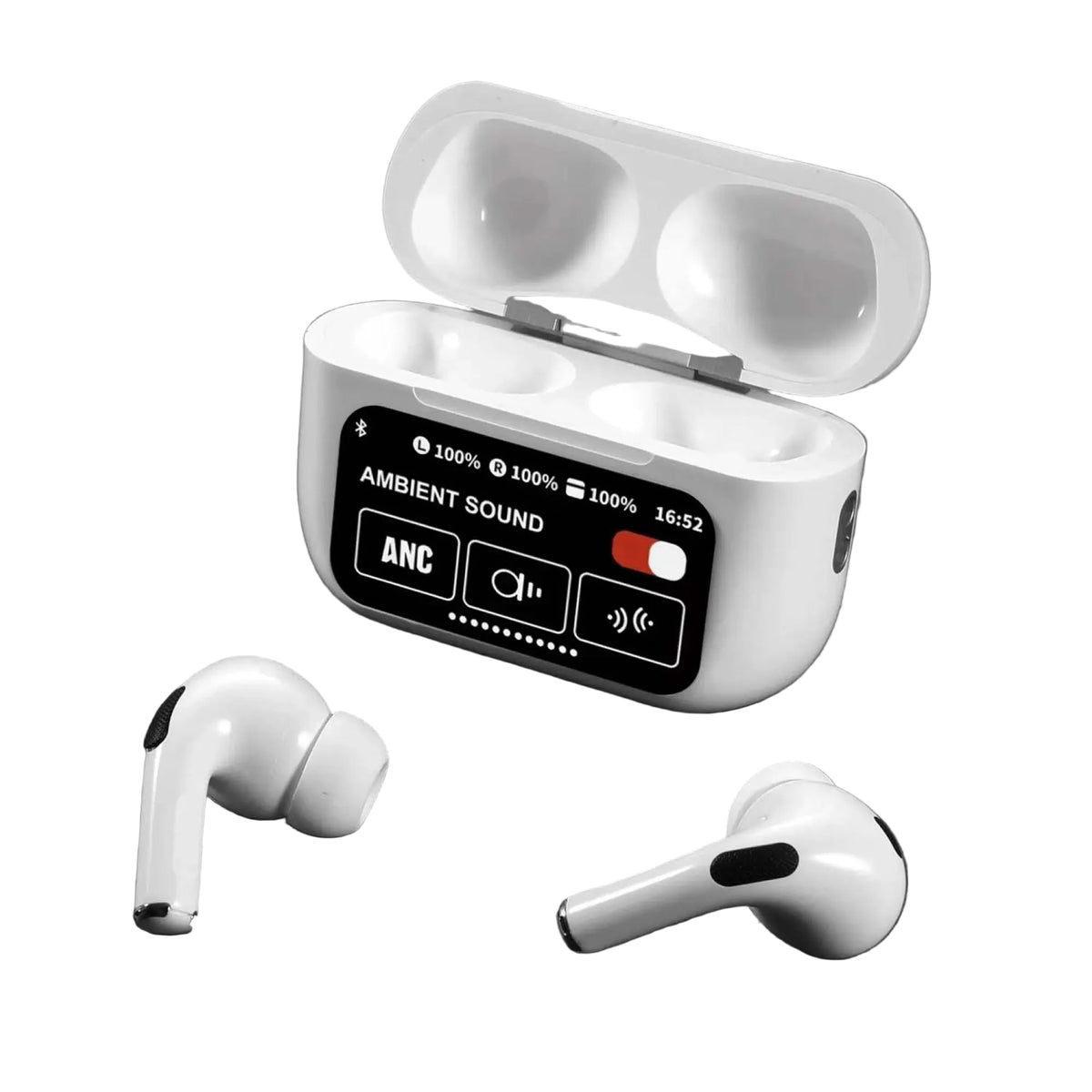 Auriculares Inalambricos Con Display Pro Blanco