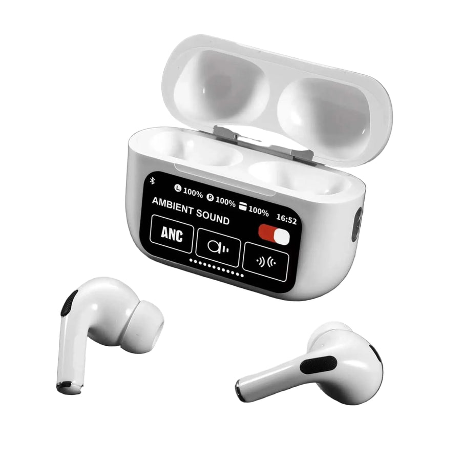 Auriculares Inalambricos Con Display Pro Blanco