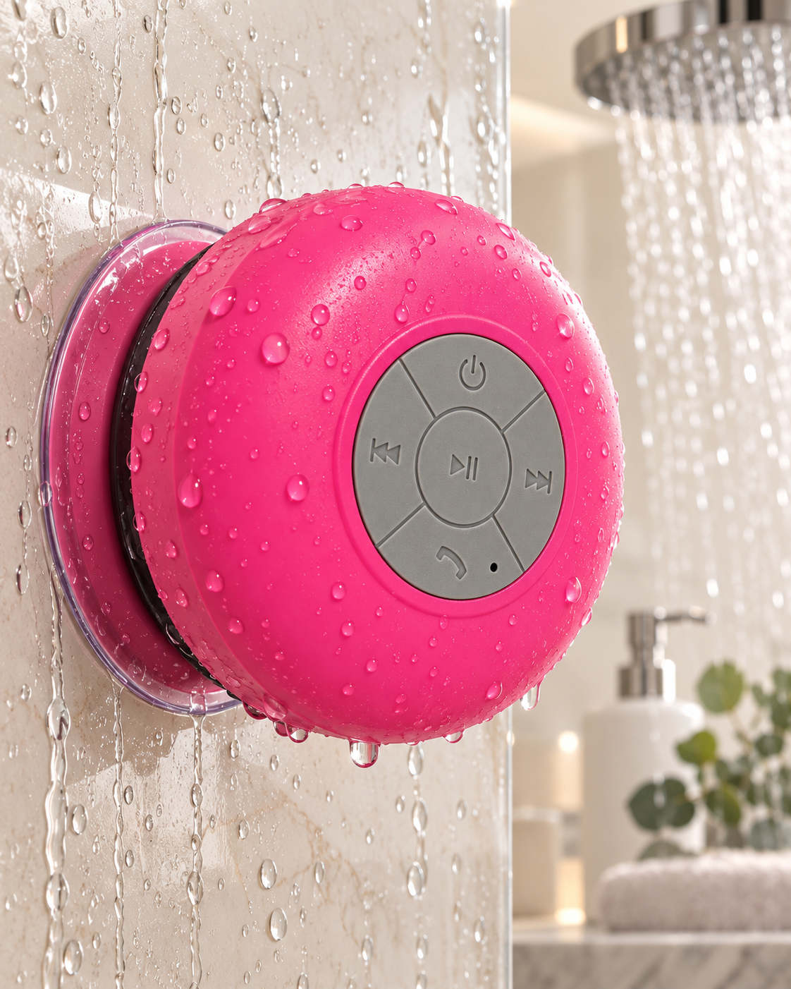 Parlante Resistente al Agua Bluetooth con Ventosa