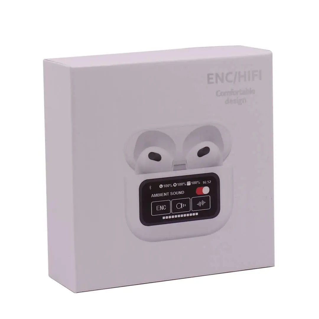 Auriculares Inalambricos Con Display Pro Blanco