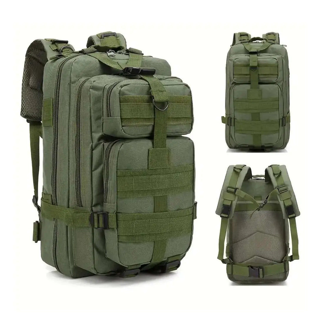 Mochila verde con Múltiples Compartimientos
